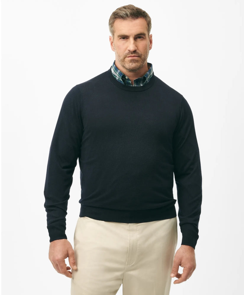 Men Big & Tall Ultimate Merino Wool Crewneck Sweater - Brooks Brothers Outlet