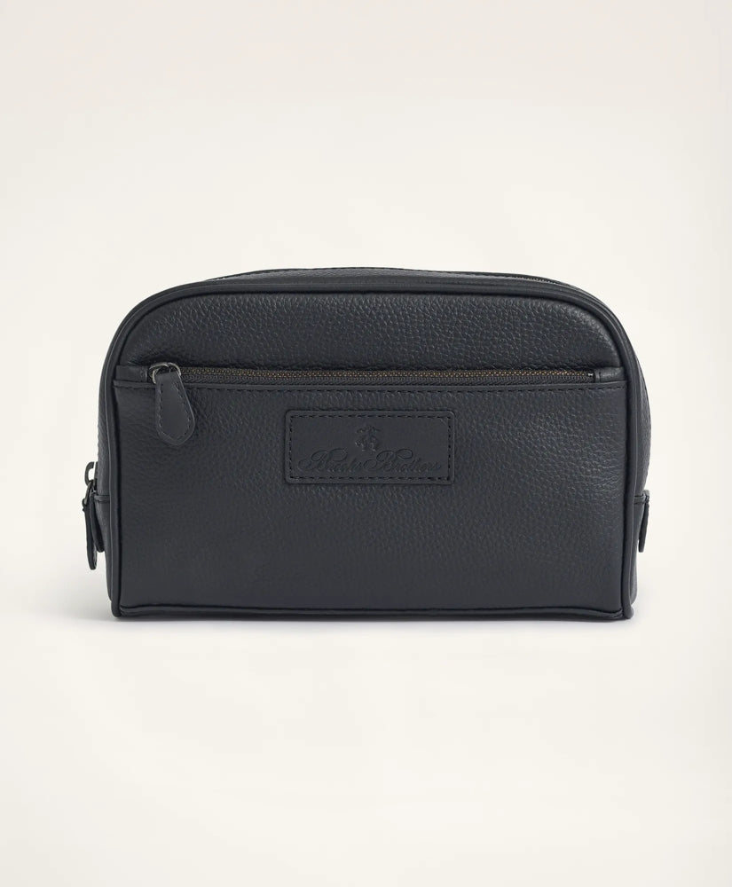 Men Pebbled Leather Dopp Kit - Brooks Brothers