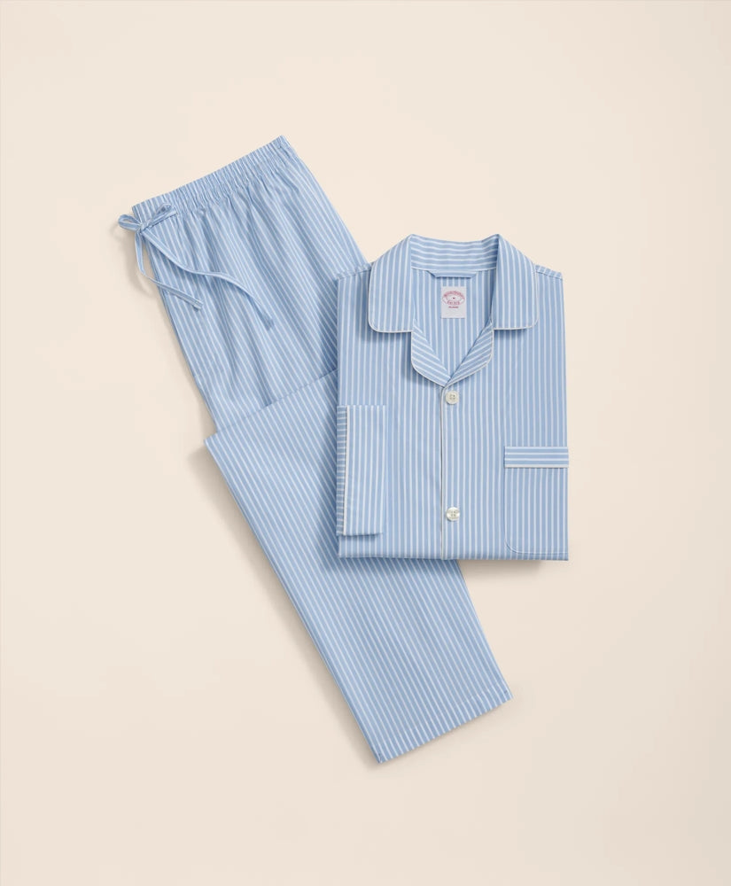 Men Cotton Broadcloth Bengal Striped Pajamas - Brooks Brothers Near me