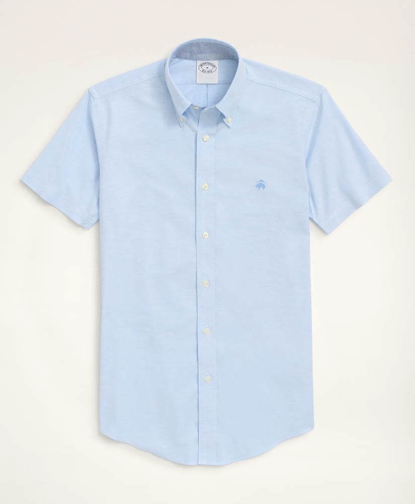 Shirts Stretch Non-Iron Oxford Button-Down Collar Short-Sleeve Sport Shirt - Brooks Brothers For sale