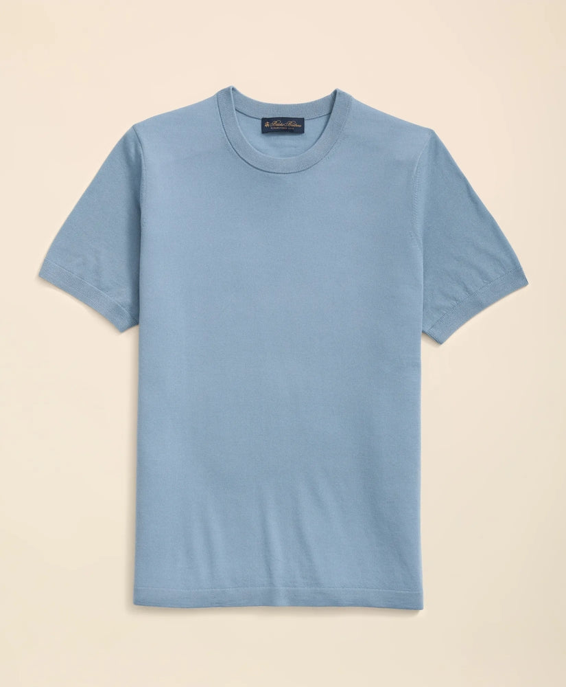 Men Lightweight Luxe All-Season Sweater, Short Sleeve Crewneck - Brooks Brothers US