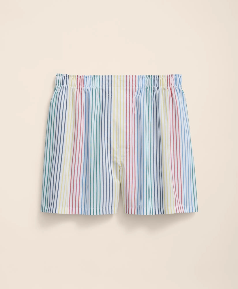 Men Cotton Broadcloth Archive Stripe Boxers - Brooks Brothers Gift