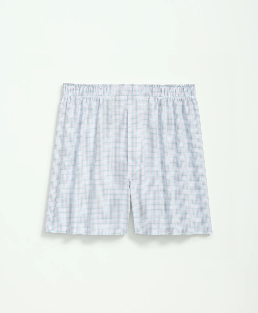 Sale Cotton Broadcloth Multi Checked Boxers - Brooks Brothers US