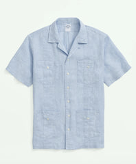 Shirts Irish Linen Short Sleeve Guayabera Shirt - Brooks Brothers Discount