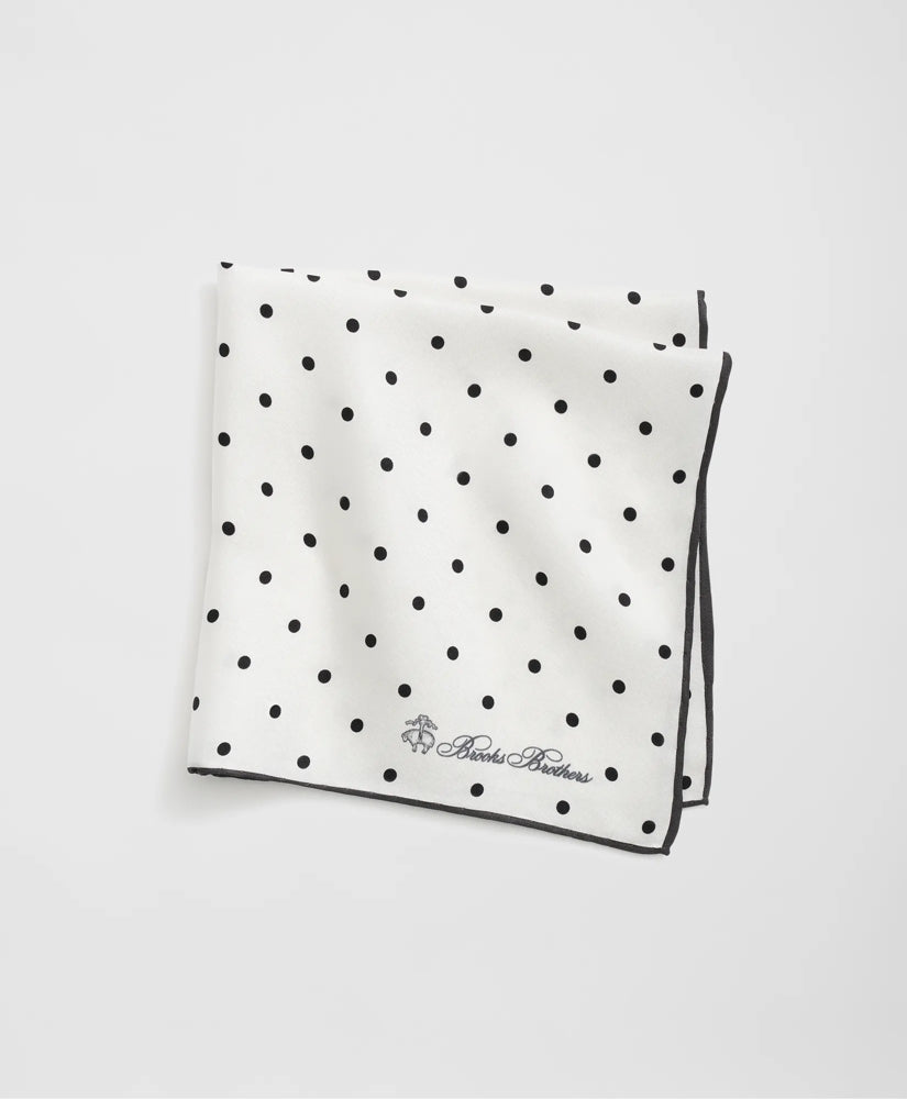 Men Small Dot Silk Pocket Square - Brooks Brothers Outlet