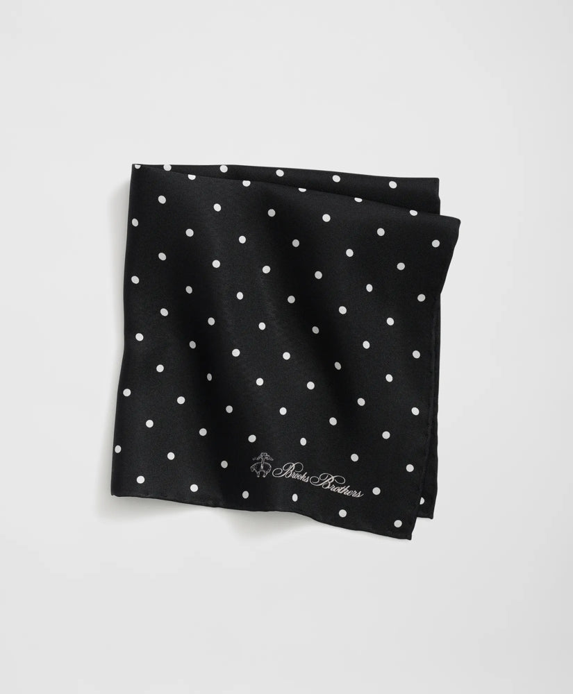 Men Small Dot Silk Pocket Square - Brooks Brothers Outlet