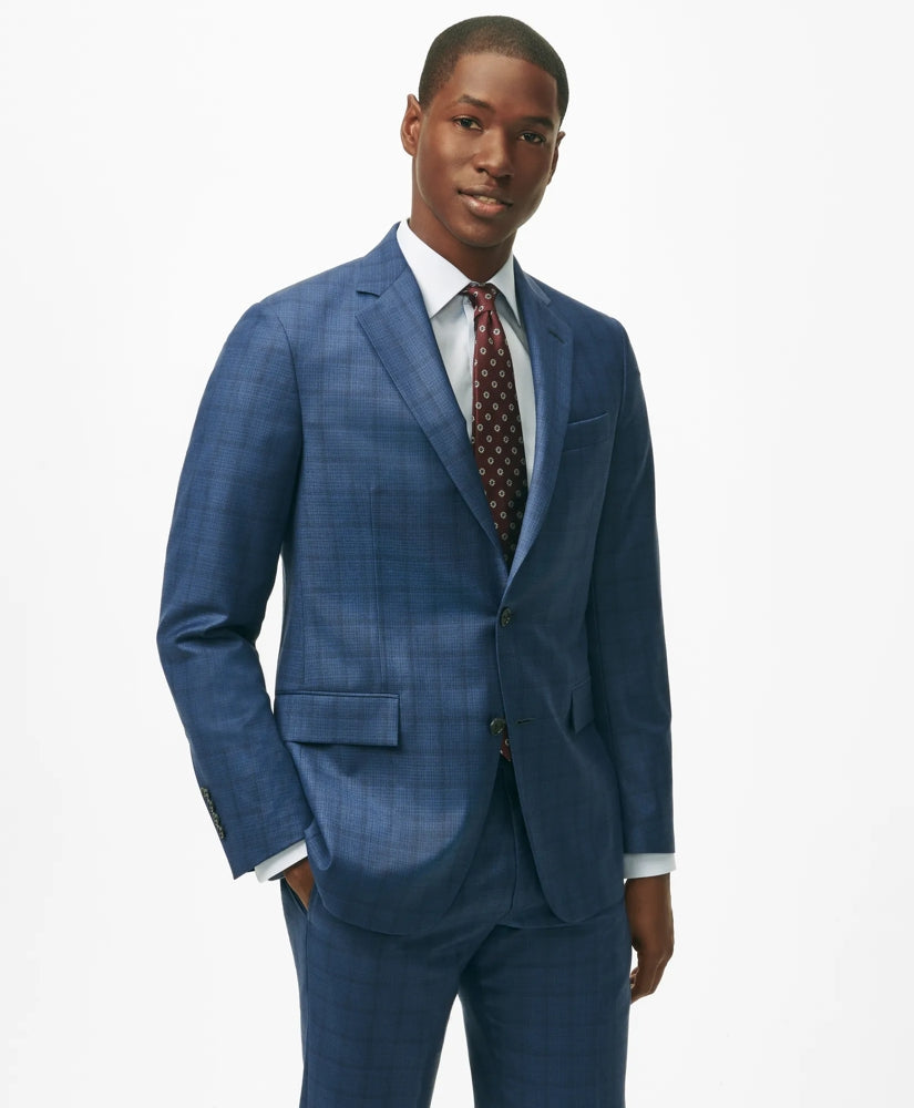 Men American-Made Classic Fit Multi-Checked 1818 Suit - Brooks Brothers Gift