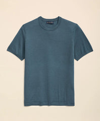 Men Lightweight Luxe All-Season Sweater, Short Sleeve Crewneck - Brooks Brothers US