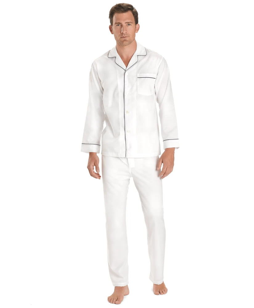 Men Wrinkle-Resistant Broadcloth Pajamas - Brooks Brothers For sale