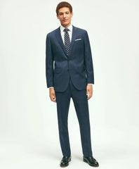 Men Slim Fit Wool Checked 1818 Suit - Brooks Brothers US