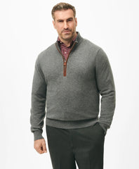 Men Big & Tall 3-Ply Cashmere Quarter-Zip Sweater - Brooks Brothers sale