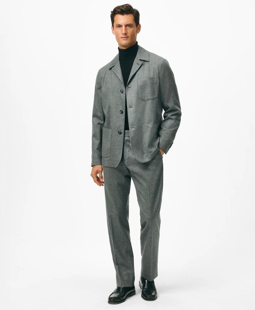 Sale Tailored Shirt Jacket in Wool Flannel - Brooks Brothers sale