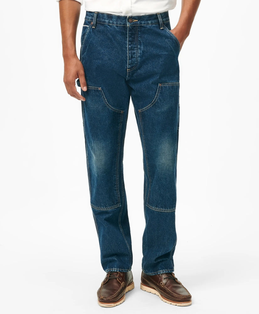 Men Cherry Street Selvedge Denim Carpenter Pants - Brooks Brothers sale