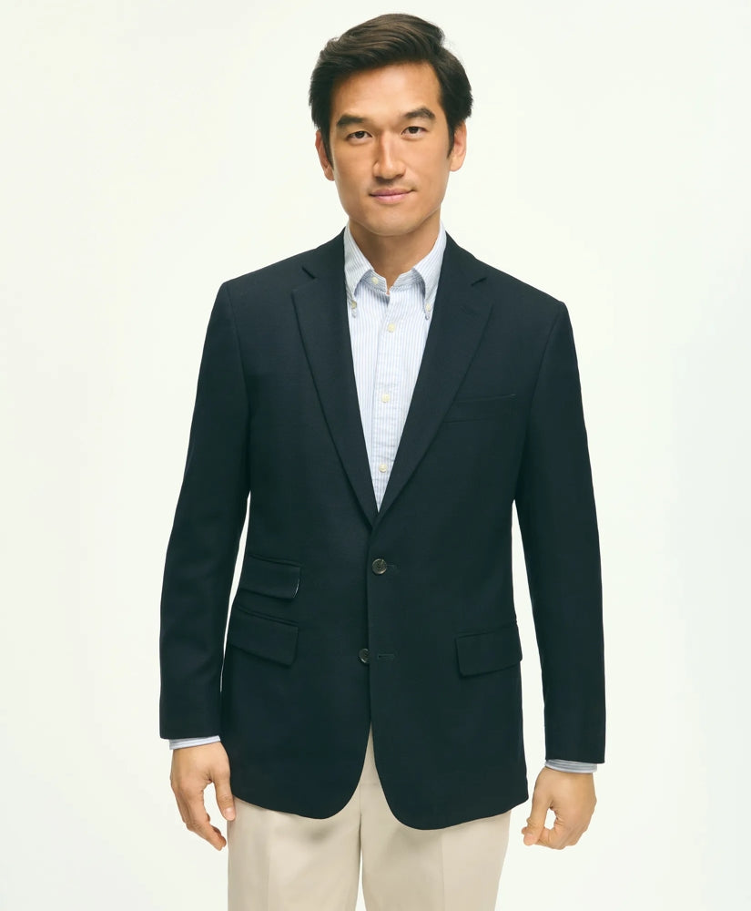 Tailored Classic Fit Stretch Wool Hopsack Blazer - Brooks Brothers On sale