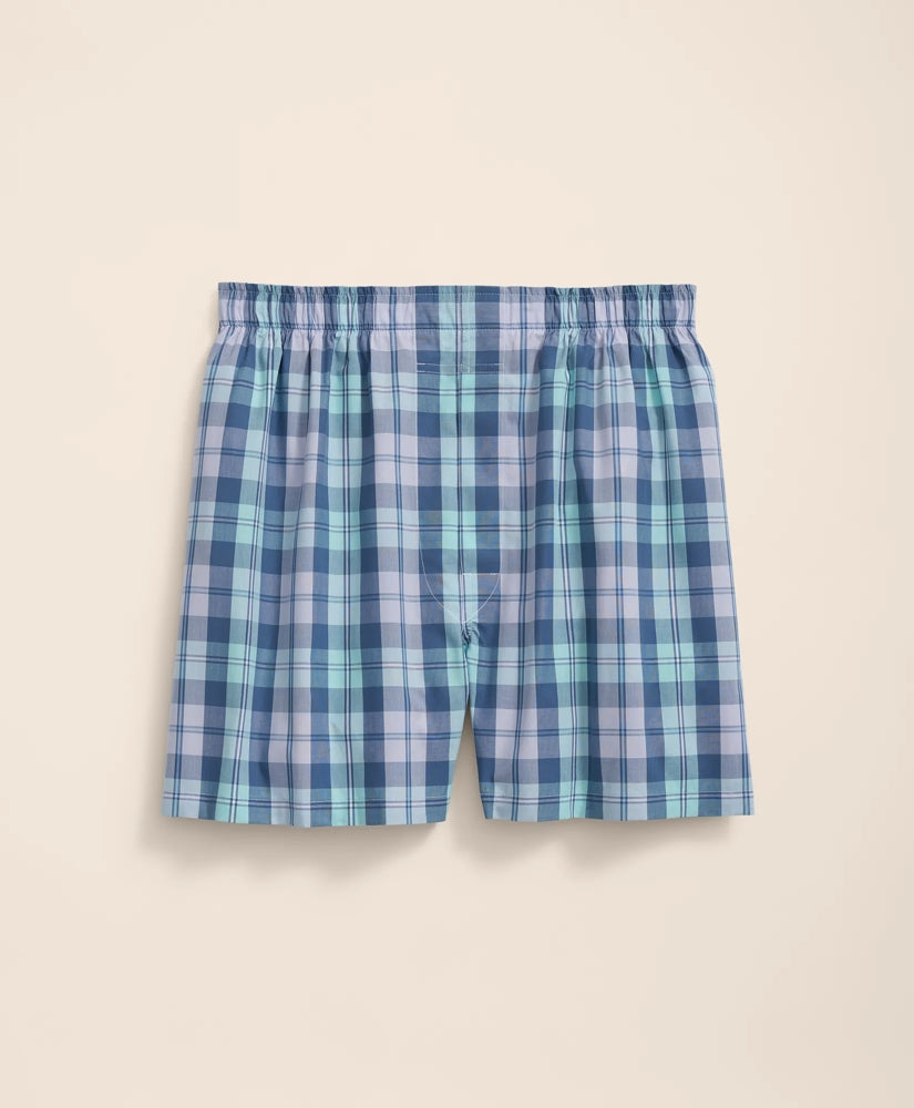 Sale Cotton Broadcloth Bold Plaid Boxers - Brooks Brothers sale