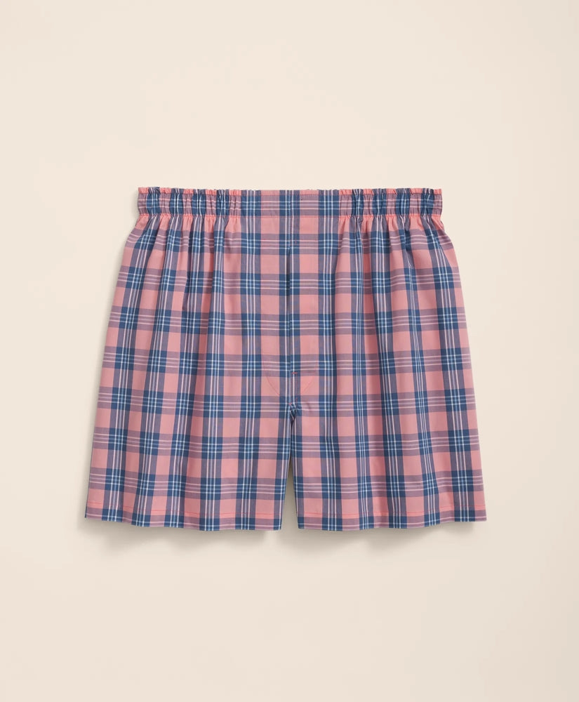 Sale Cotton Broadcloth Plaid Boxers - Brooks Brothers On sale