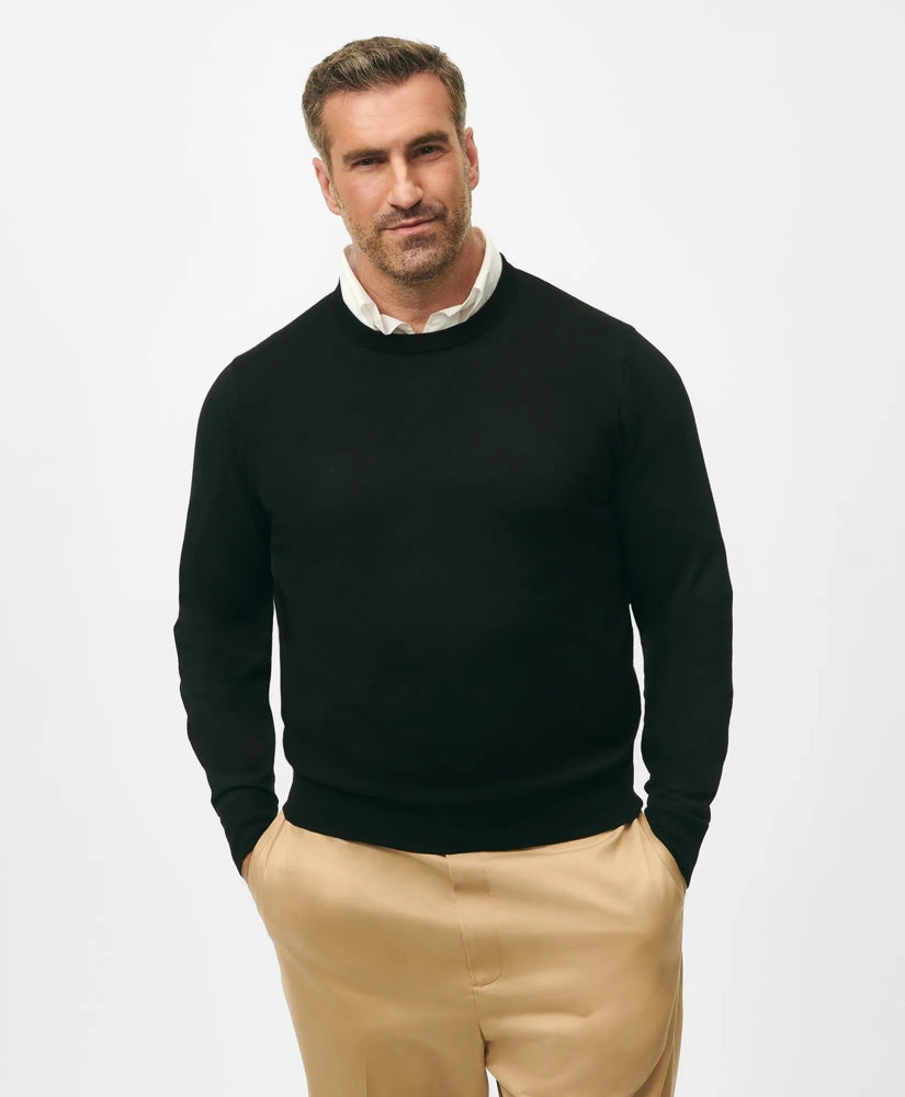 Men Big & Tall Ultimate Merino Wool Crewneck Sweater - Brooks Brothers Outlet