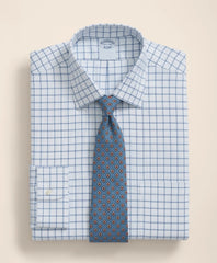 Men Brooks Brothers Explorer Collection Non-Iron Twill Ainsley Collar, Windowpane Dress Shirt - Brooks Brothers Online