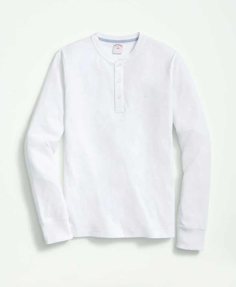 Sale Cotton Henley Long-Sleeve T-Shirt - Brooks Brothers Outlet